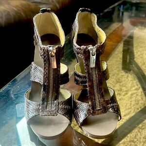 Michael Kors sandals with silver zipper